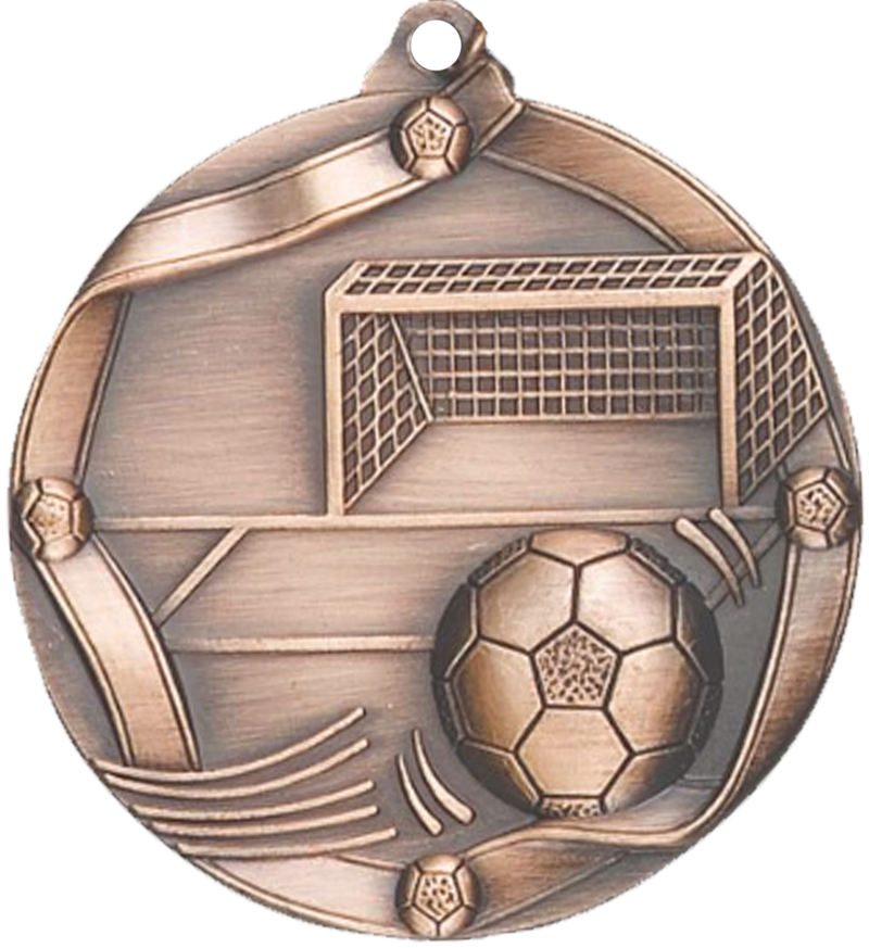 Bronze Die Cast Soccer Medal