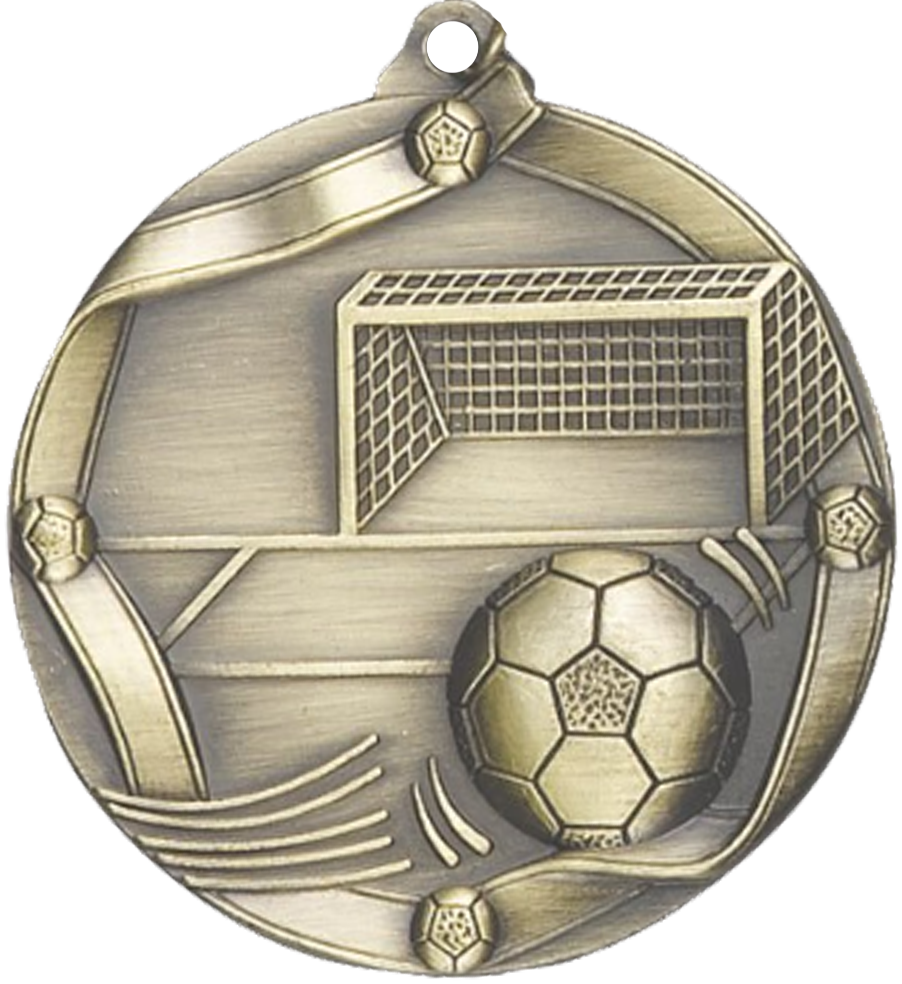 Gold Die Cast Soccer Medal