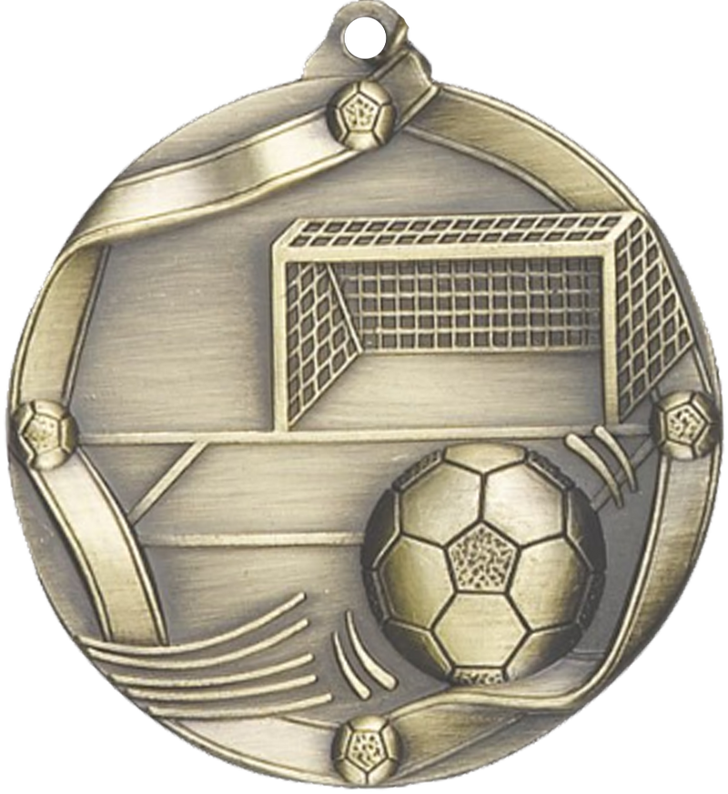 Gold Die Cast Soccer Medal