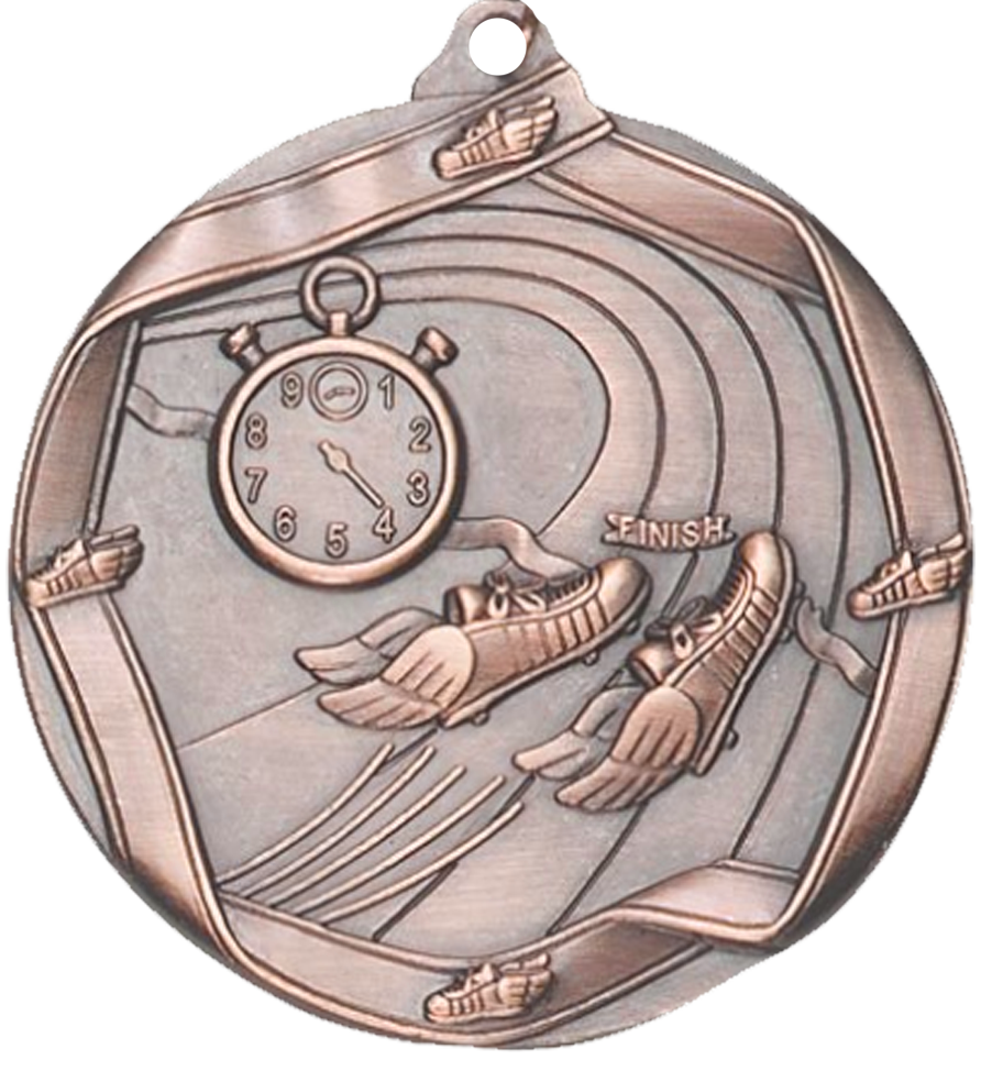 Bronze Die Cast Track Medal