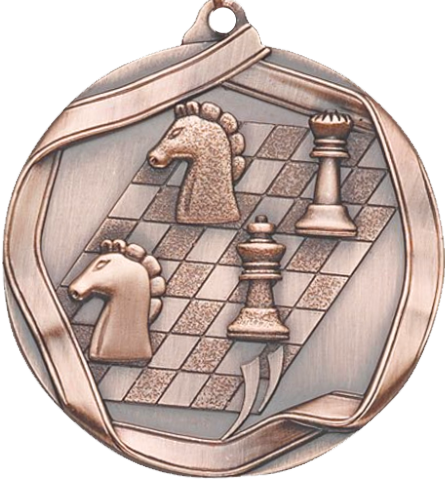 Bronze Die Cast Chess Medal