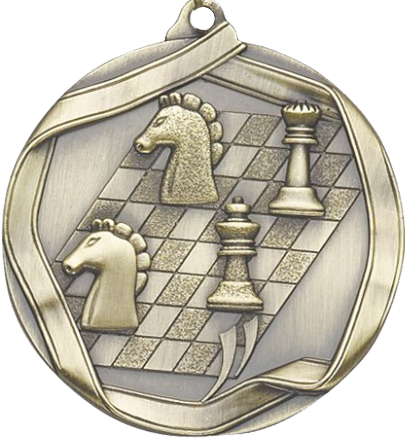 Gold Die Cast Chess Medal