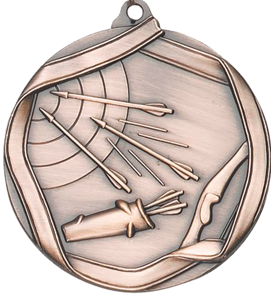 Bronze Die Cast Archery Medal