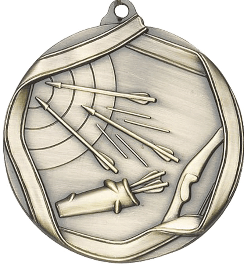 Gold Die Cast Archery Medal