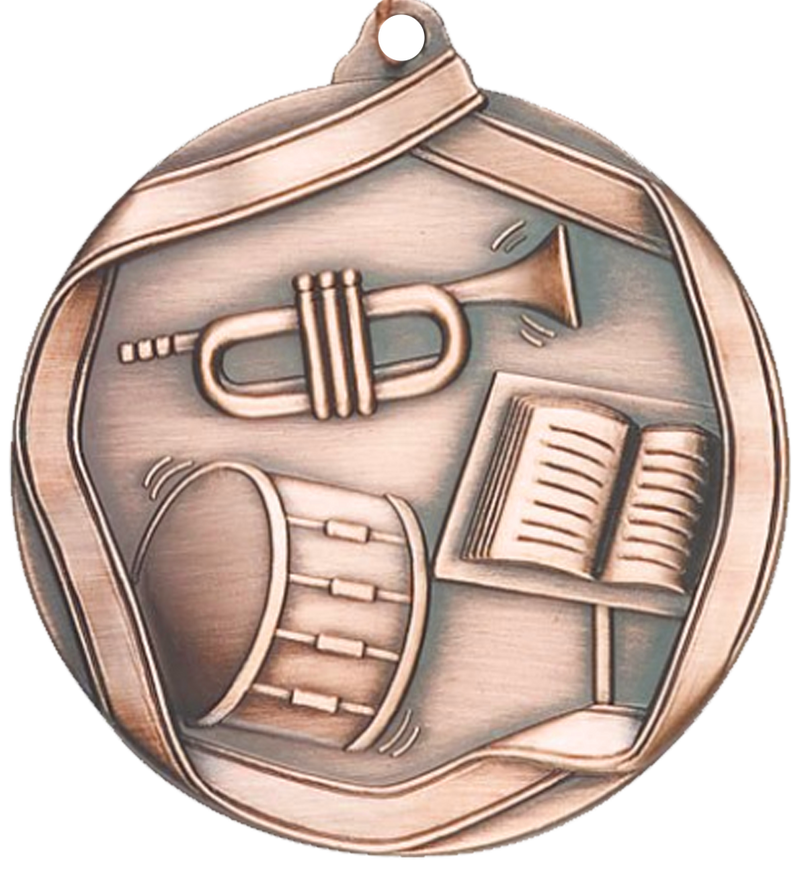 Bronze Die Cast Band Medal