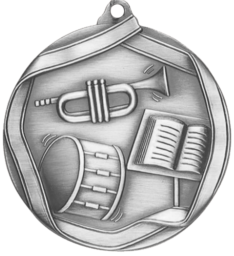 Silver Die Cast Band Medal
