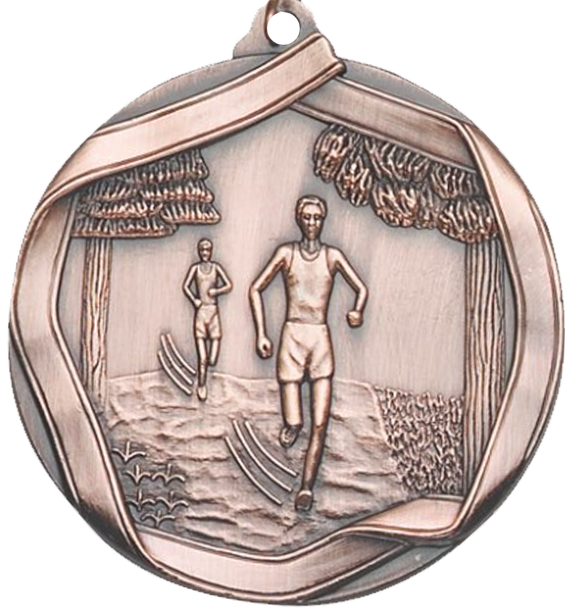 Bronze Die Cast Cross Country Medal
