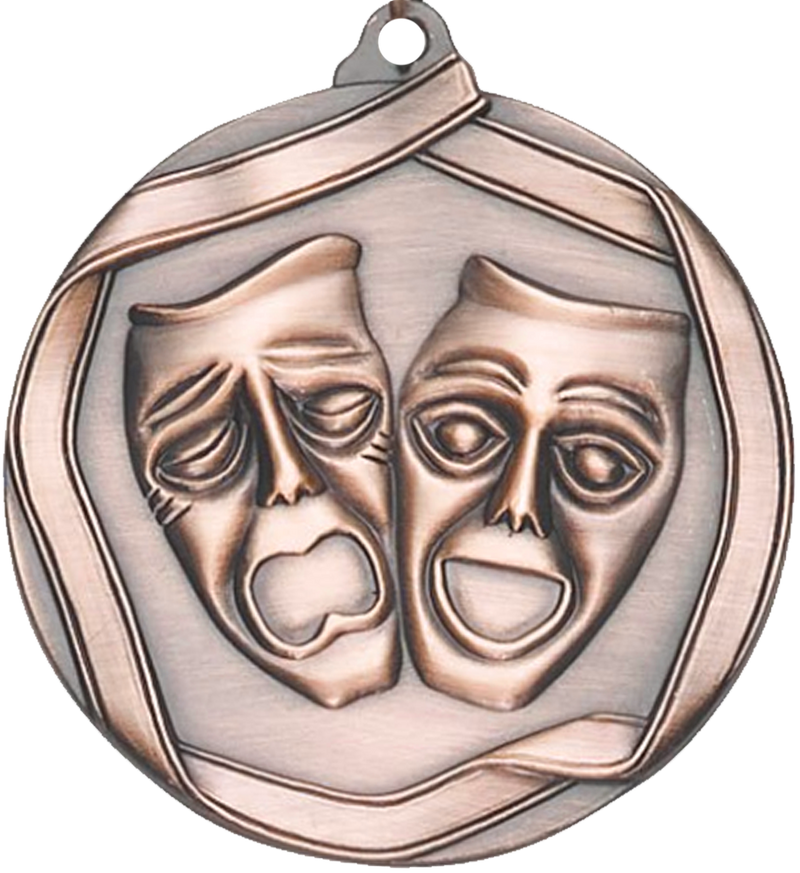 Bronze Die Cast Drama Medal