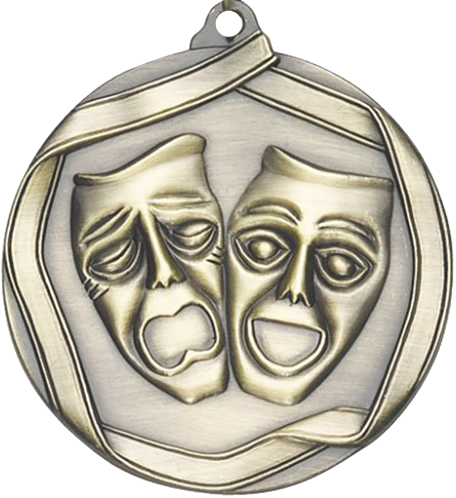 Gold Die Cast Drama Medal