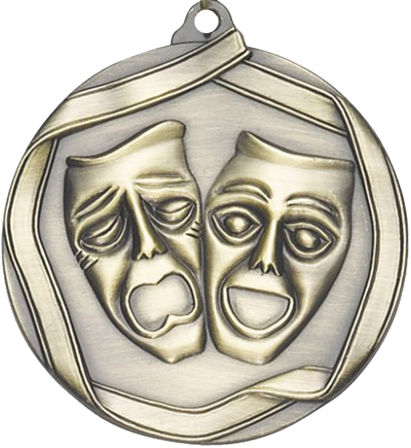 Gold Die Cast Drama Medal