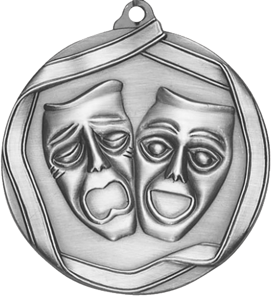 Silver Die Cast Drama Medal