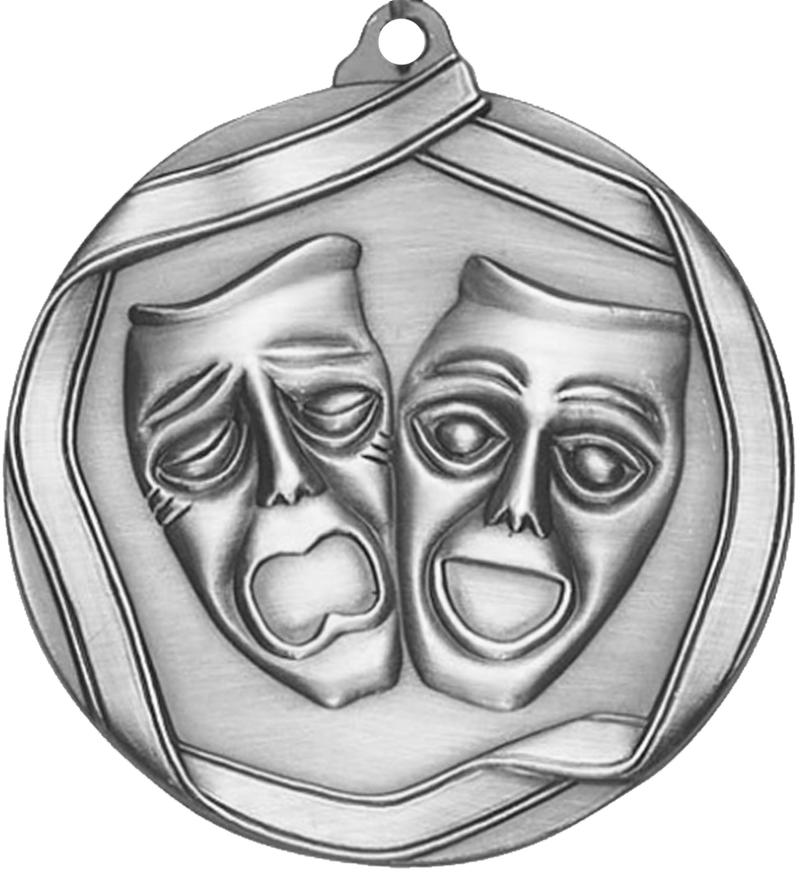 Silver Die Cast Drama Medal