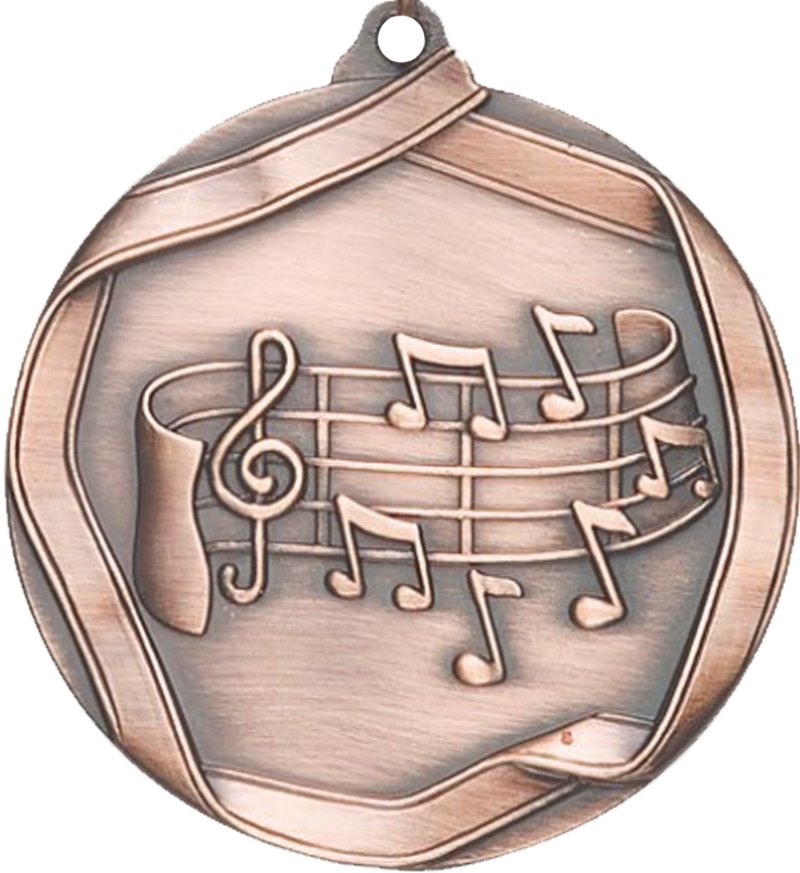 Bronze Die Cast Music Medal