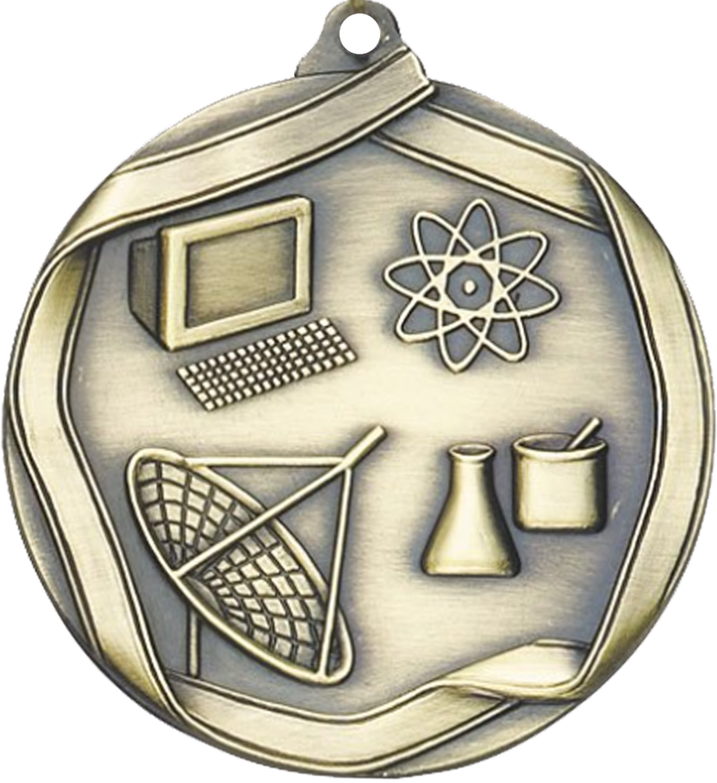 Gold Die Cast Science Medal