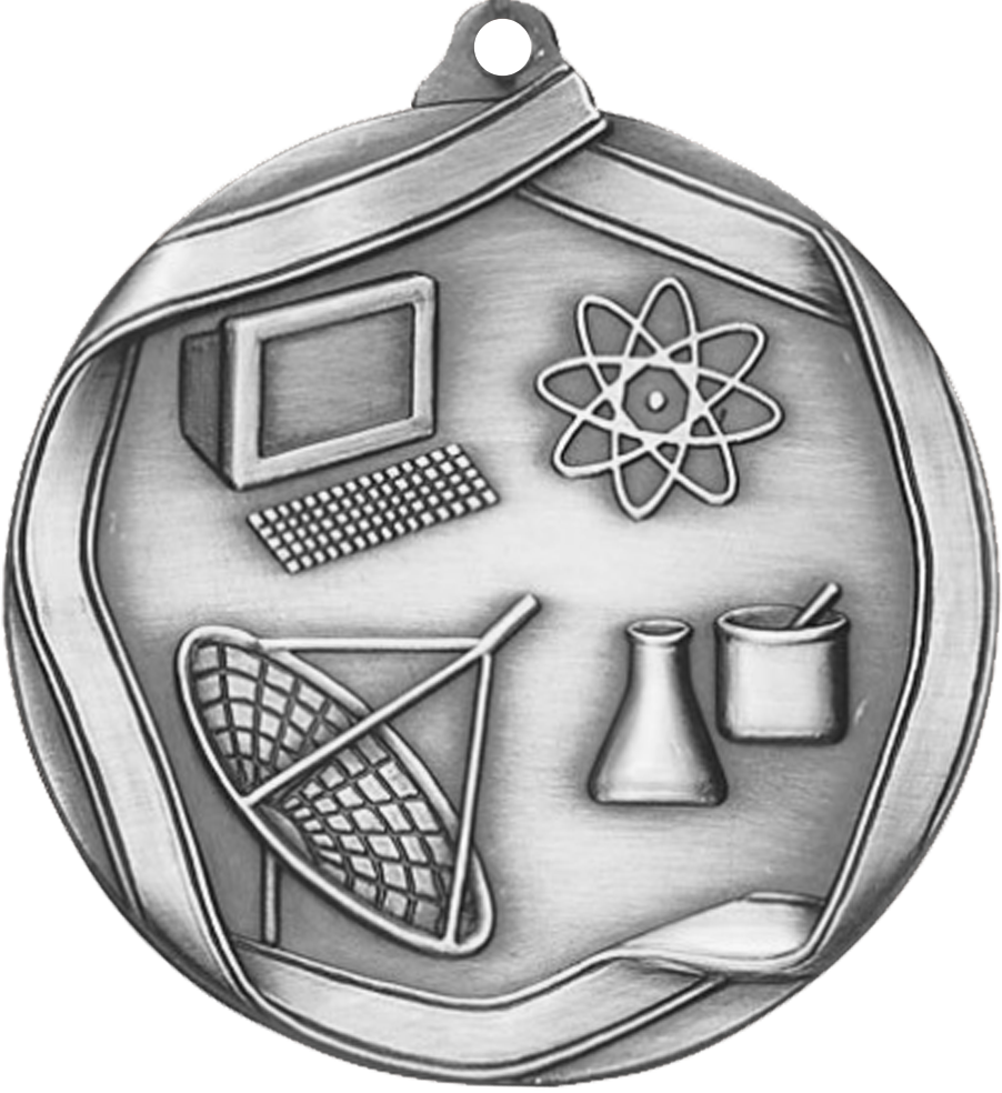 Silver Die Cast Science Medal