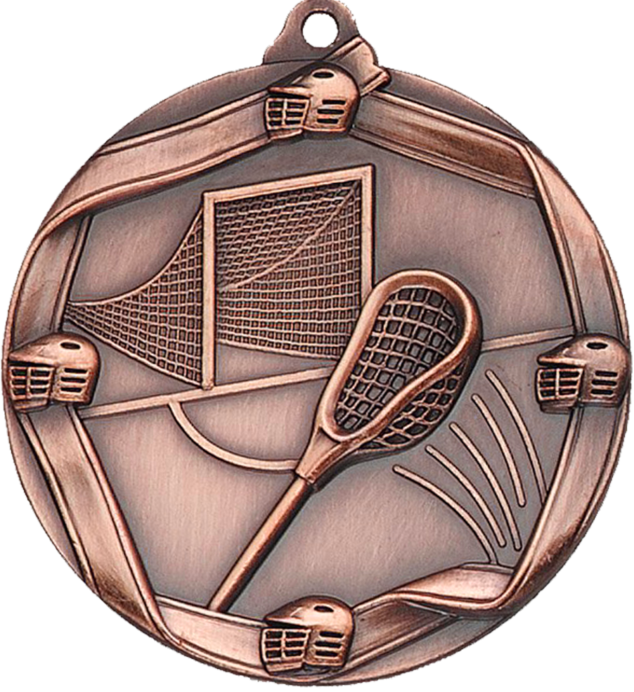 Bronze Die Cast Lacross Medal