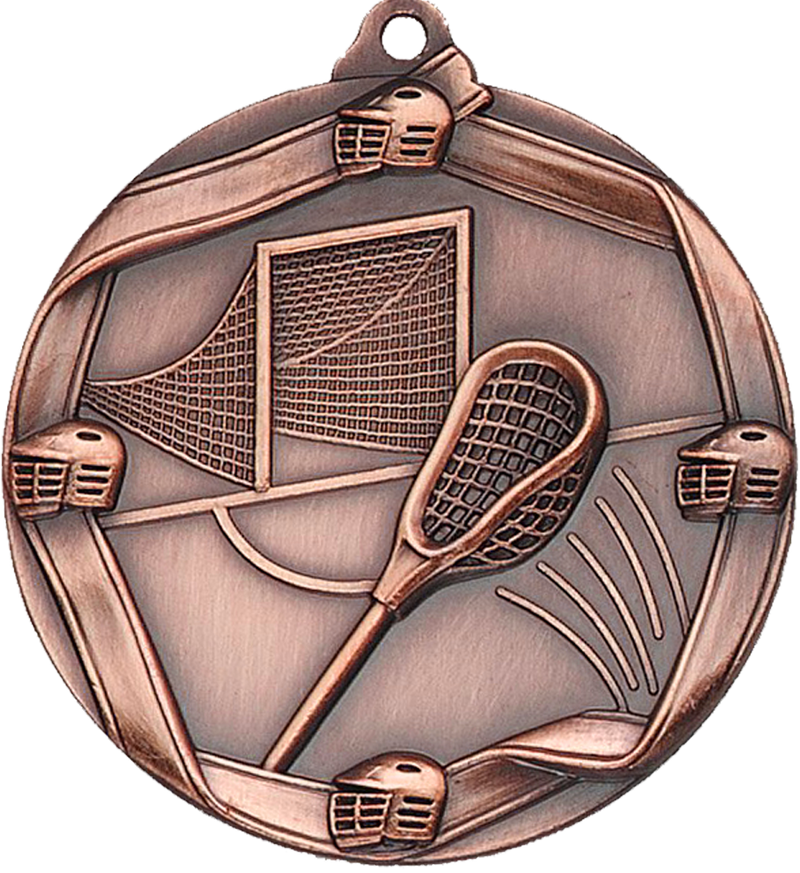 Bronze Die Cast Lacross Medal