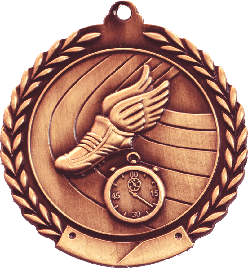 Bronze Cheap Wreath Track Medal