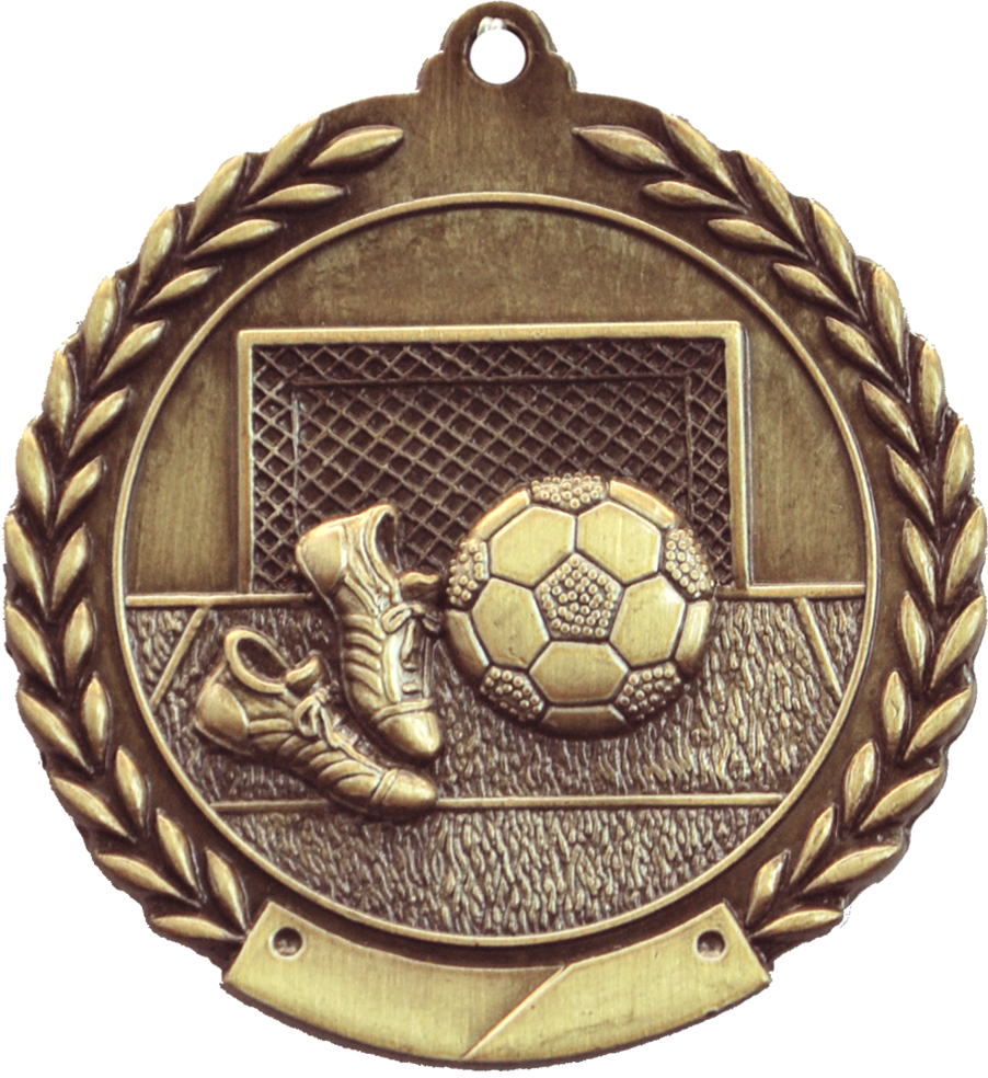 Gold Cheap Wreath Soccer Medal