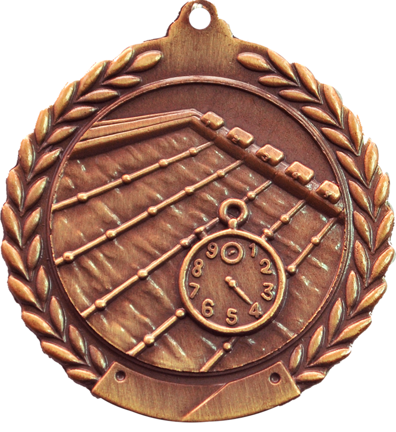 Bronze Cheap Wreath Swimming Medal