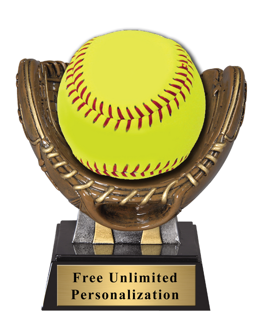 Softball Glove Ball Holder Trophy