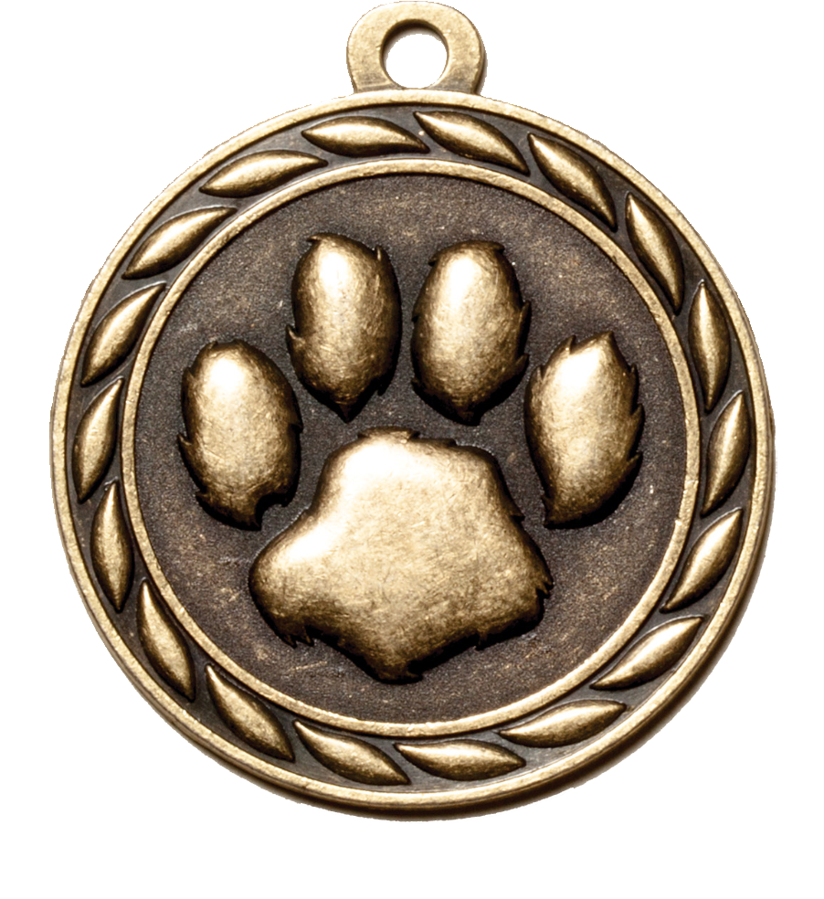 Gold Scholastic Mascot Medal