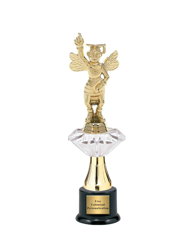 Medium Clear Jewel Riser Spelling Bee Trophy