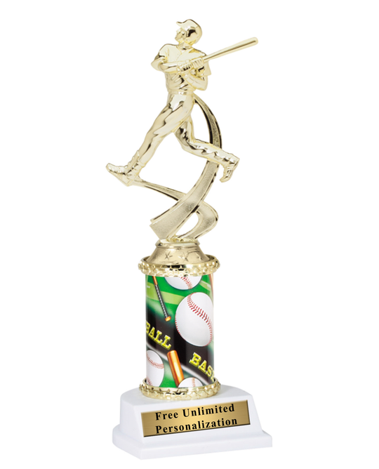 Motion Column Baseball Trophy