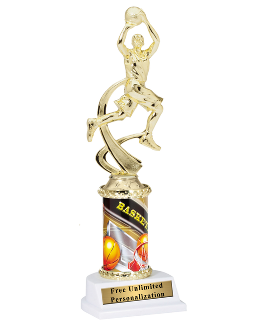 Motion Column Boys Basketball Trophy