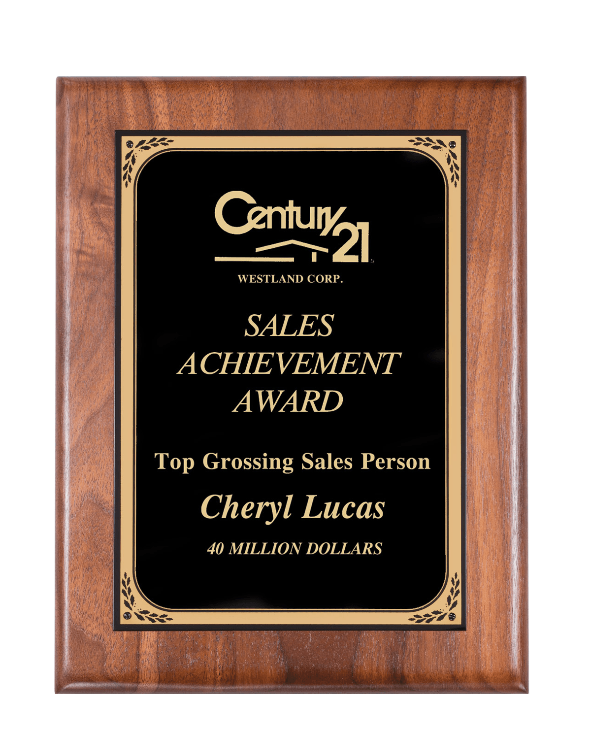 Genuine Walnut Plaque