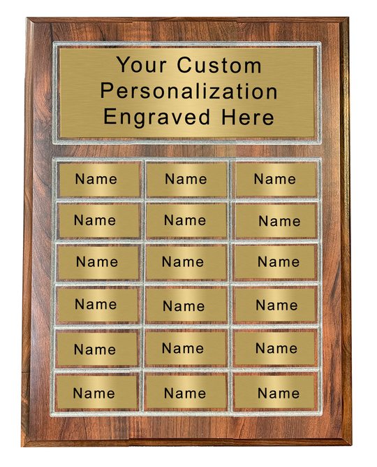 18 Plate Classic Perpetual Name Plaque