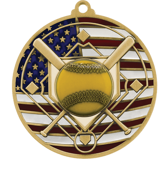 USA Flag Softball Medal