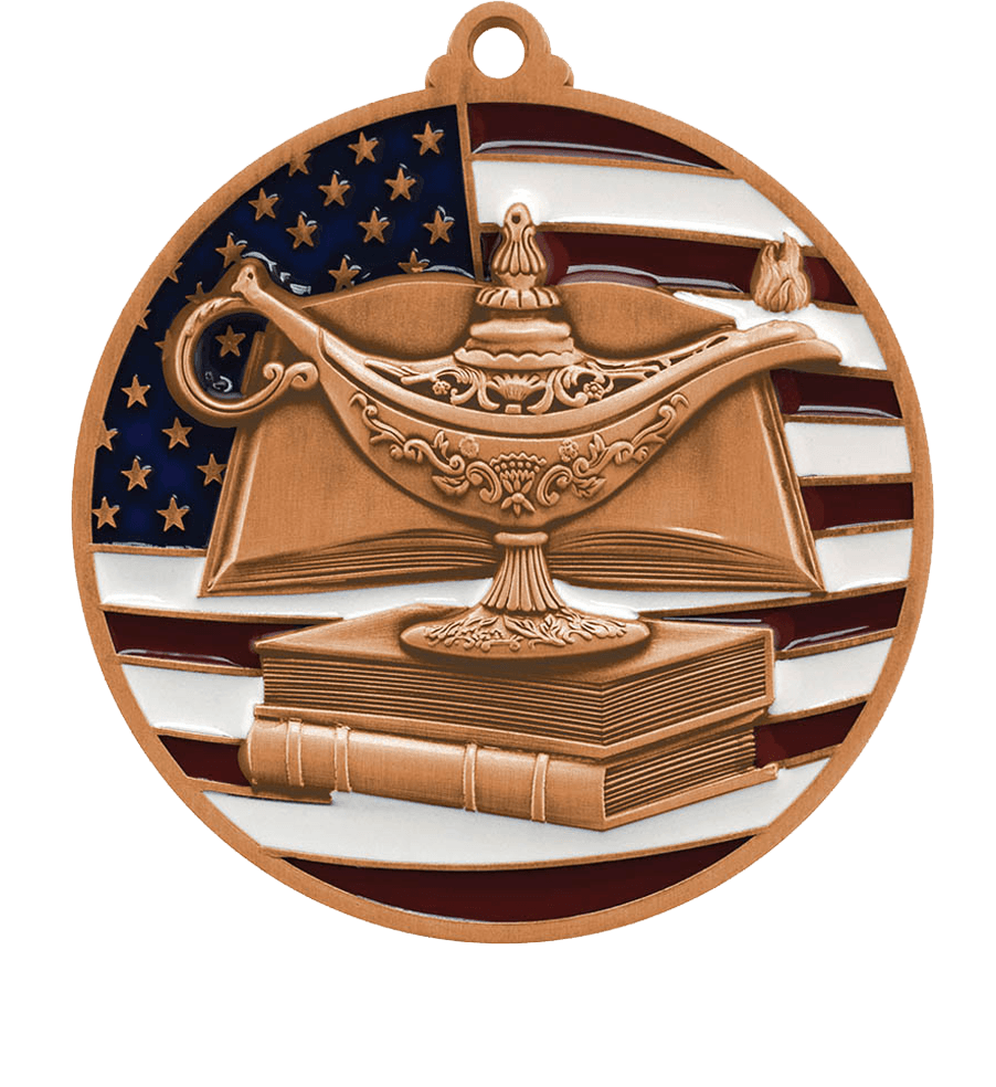 Bronze USA Flag Academic Medal