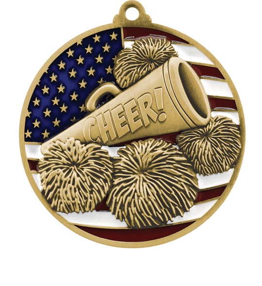 USA Flag Cheer Medal