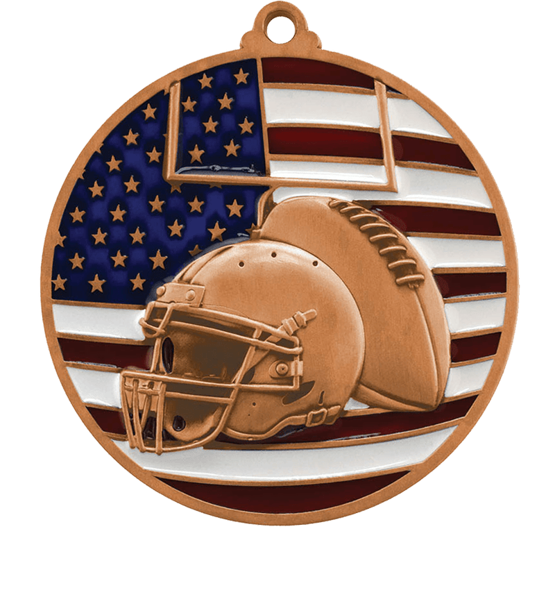 Bronze USA Flag Football Medal
