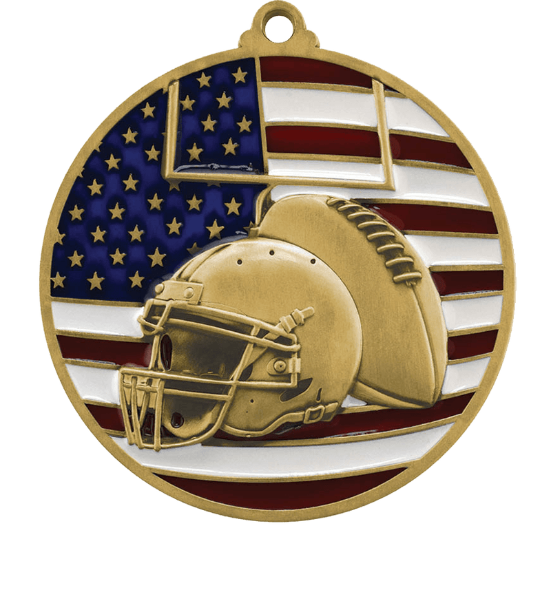 Gold USA Flag Football Medal
