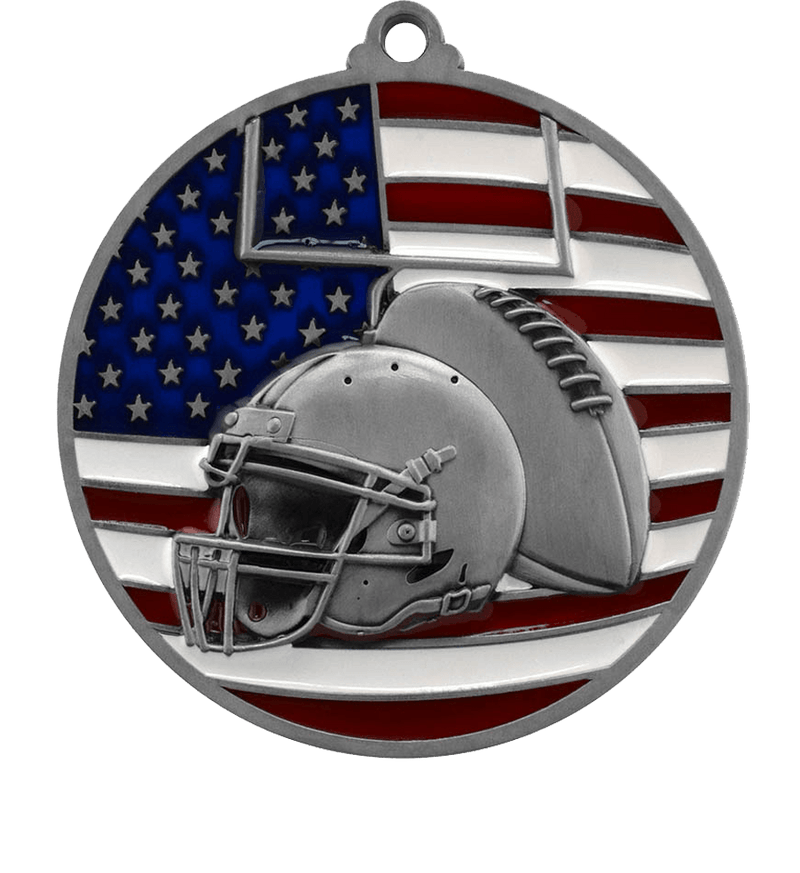 Silver USA Flag Football Medal