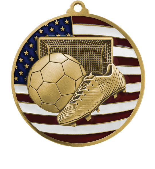 USA Flag Soccer Medal