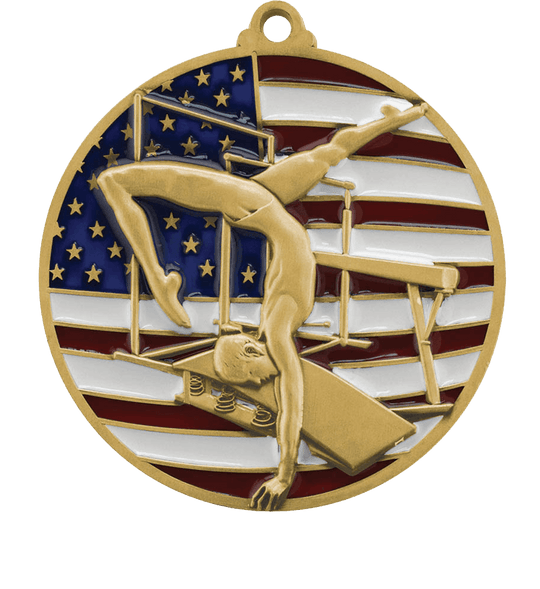 USA Flag Gymnastics Medal