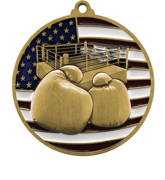 USA Flag Boxing Medal