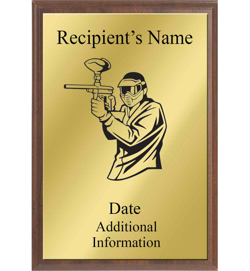 Paintball Silhouette Plaque