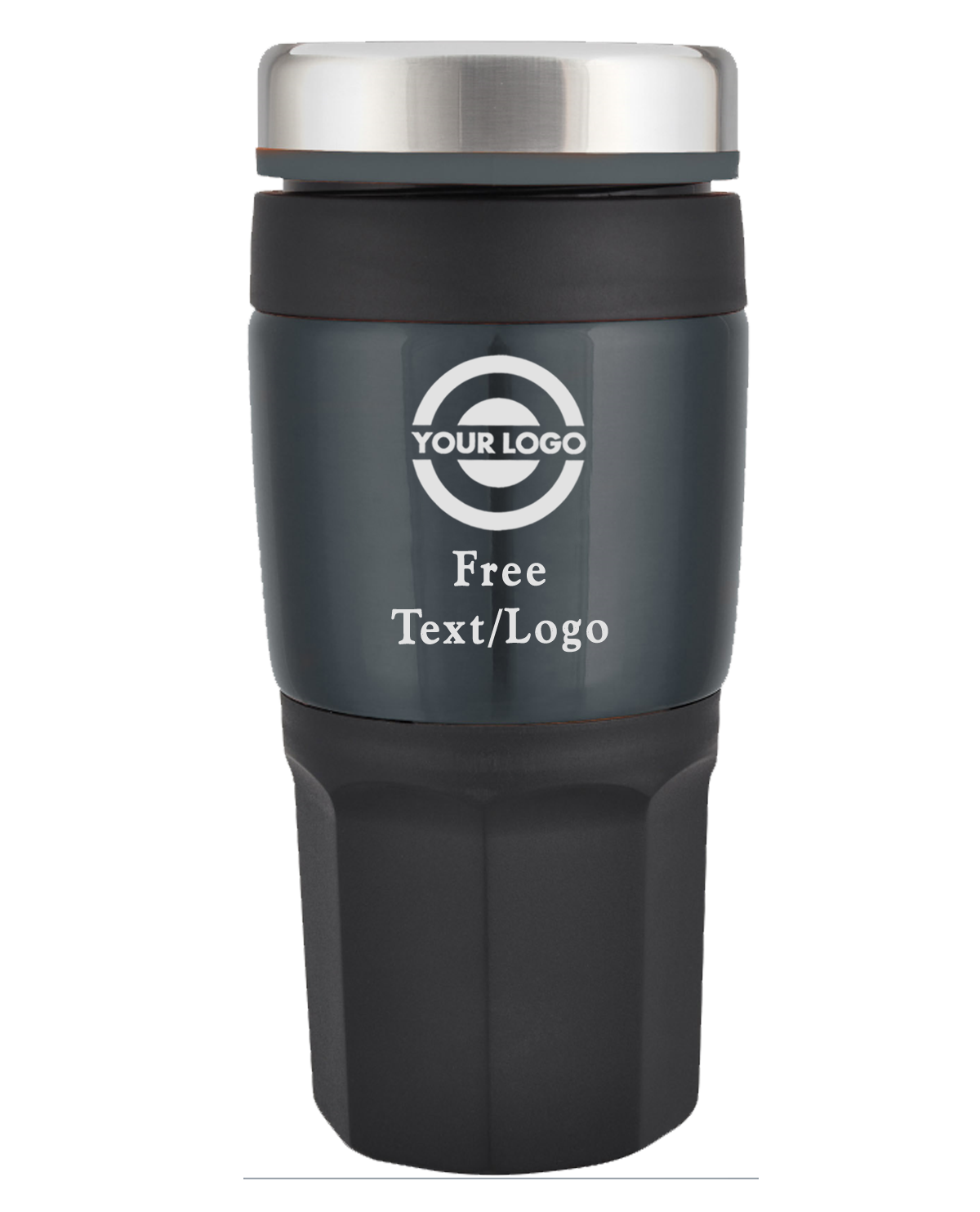 Black 16 oz Personalized Travel Tumbler