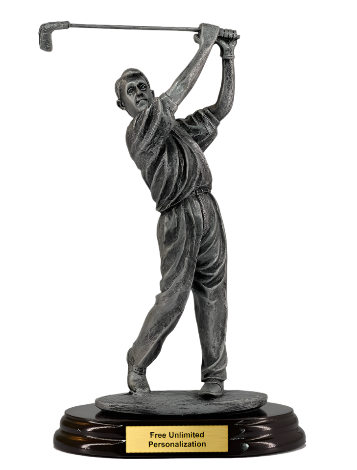 Pewter Iron Shot Golf Trophy