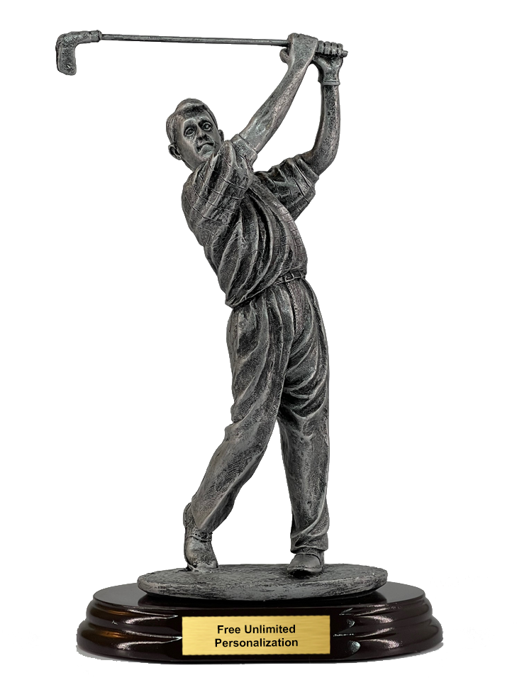 Pewter Iron Shot Golf Trophy