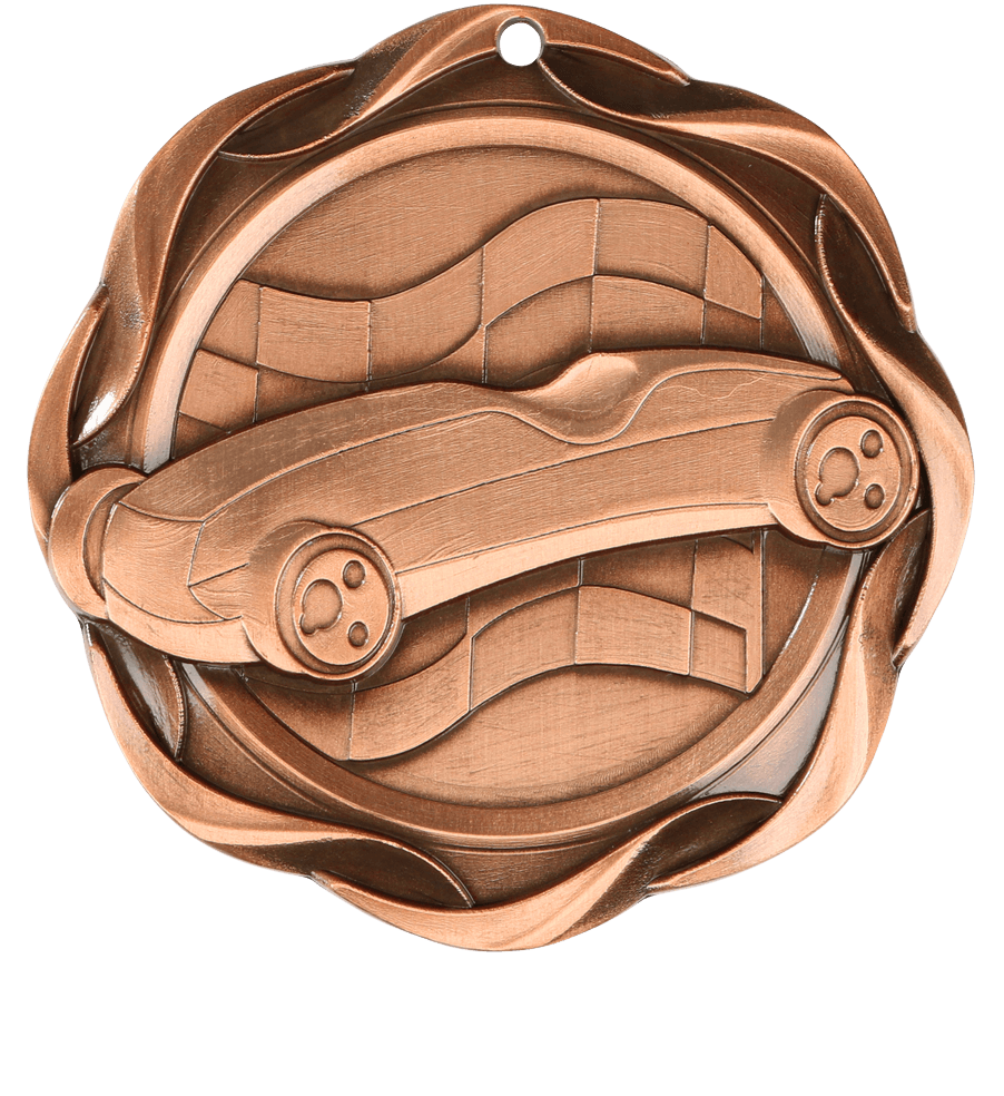 Bronze Fusion Pinewood Derby Medal