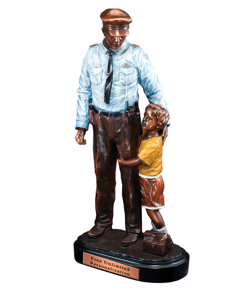 Policeman with Child Hero Award
