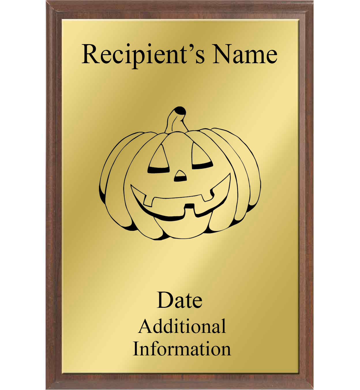 Pumpkin Silhouette Plaque