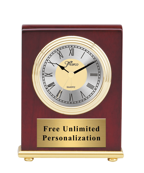 Rosewood Classic Dial Rectangle Clock