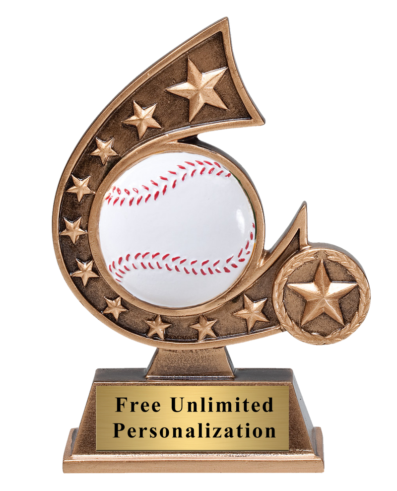 Star Comet Baseball Trophy