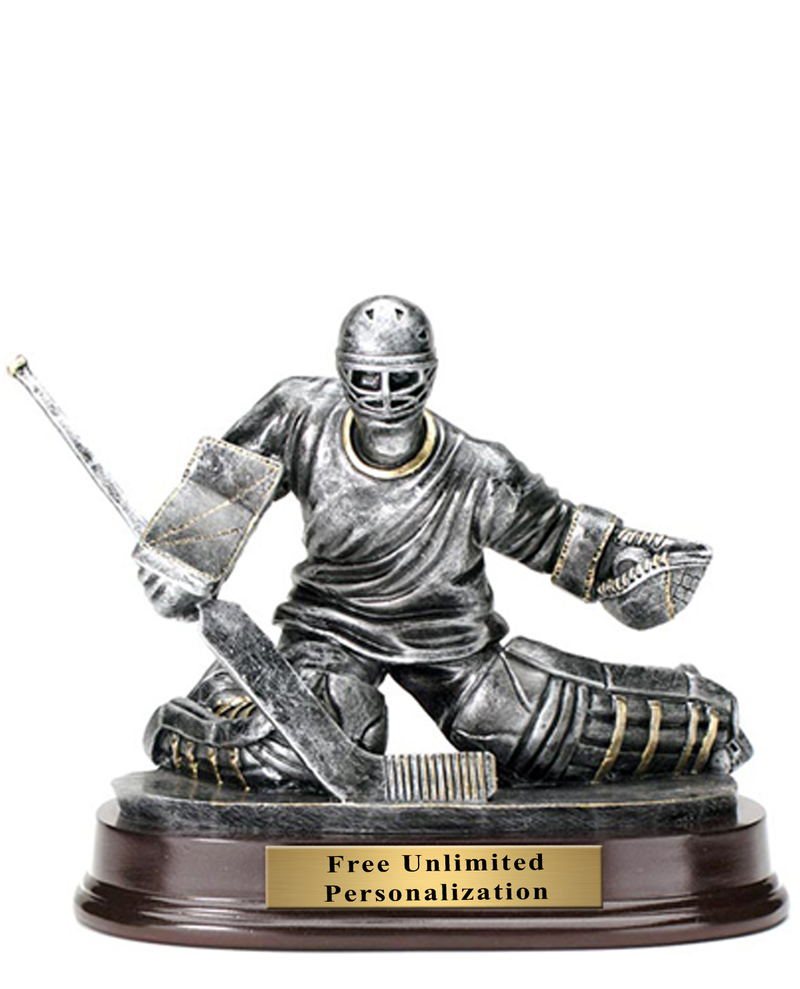 Pewter Hockey Goalie Trophy
